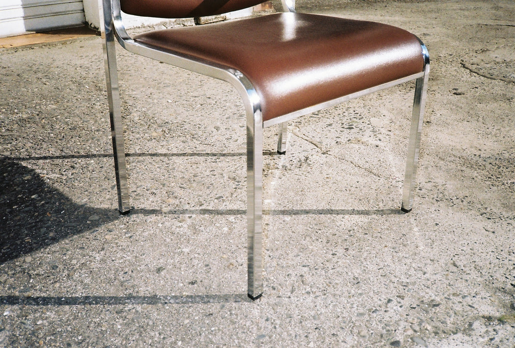 PSU-CH004_Synthetic leather chair with armrest